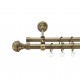 Карниз для штор "Бостон 19+16мм" металлический двойной открытый
